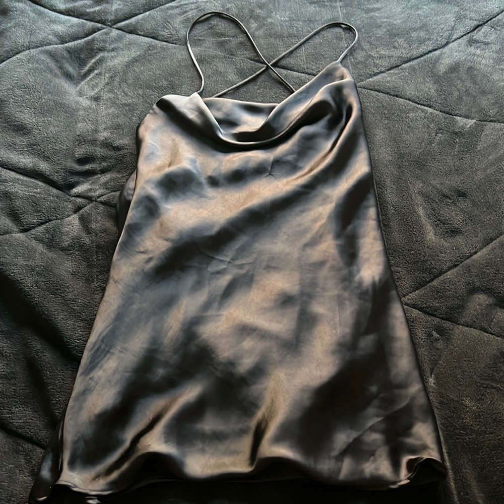 Black Satin Zara Mini Dress